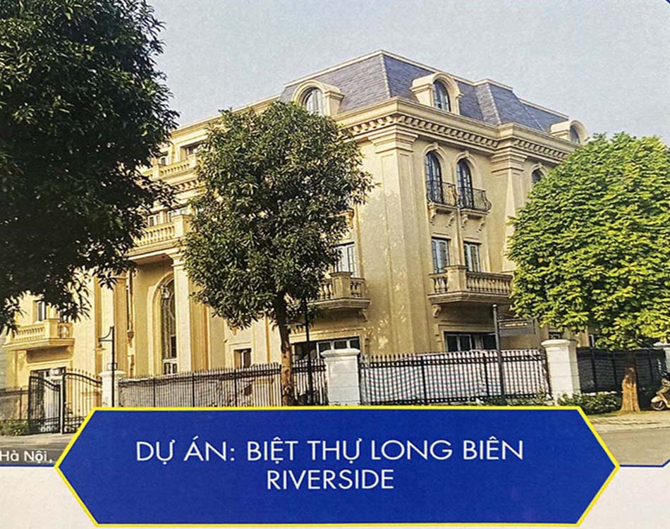 Sơn đá tại Biệt Thự Long Biên Vinhome Riverside