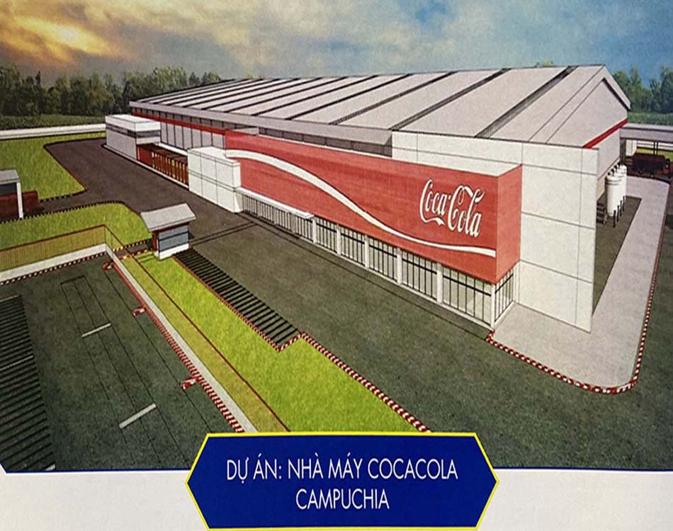 Sơn đá tại  nhà cung cấp Cocacola Campuchia