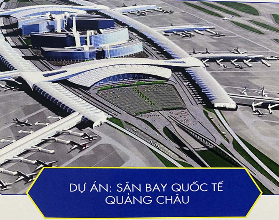 Sơn đá tại Sân bay quốc tế Quảng Châu